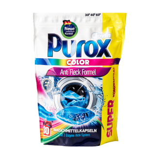 Veļas mazgāšanas kapsulas Purox, Color, 30 gab.
